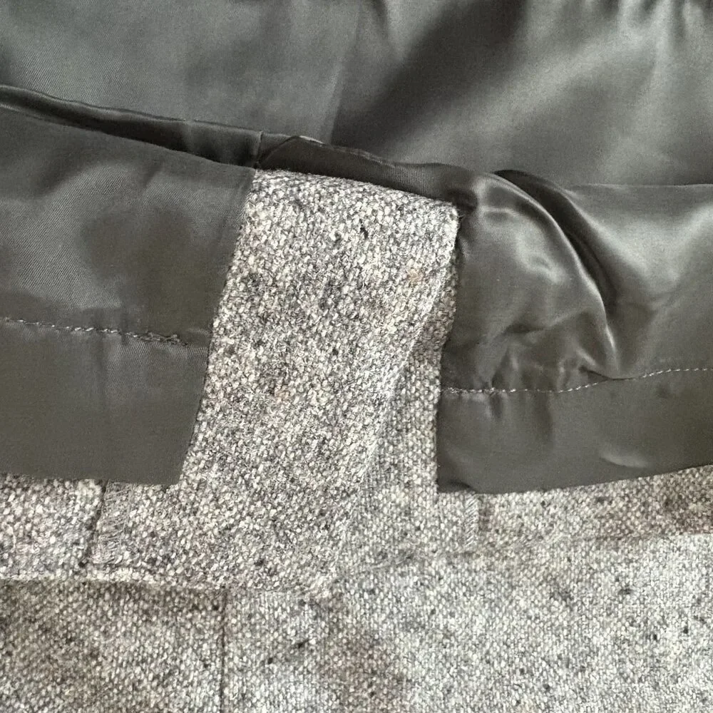 J. Crew Women's Tweed Pencil Skirt   Gray Wool Silk‎ Blend Knee Length Lined 6